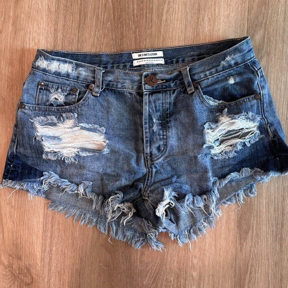 One by One Teaspoon x Bandits cutoff shorts